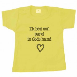 Kort shirt okergeel parelinGodshand